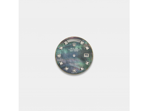 롤렉스 데이데이트 36mm 커스텀다이얼 흑자개(Tihitian MOP) 다이얼 화이트골드용 다이아 인덱스