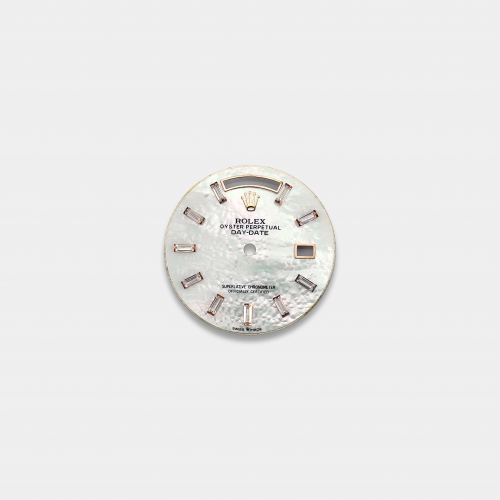 롤렉스 데이데이트 36mm 커스텀다이얼 자개(MOP) 다이얼 로즈골드용 바게뜨 다이아 인덱스
