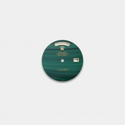 롤렉스 데이데이트 36mm 커스텀다이얼 공작석 (malachite) 옐로골드용 민짜