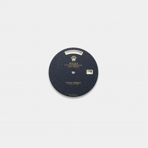 롤렉스 데이데이트 36MM 커스텀다이얼 어벤츄린(Aventurine) 옐로골드용 민짜 블랙