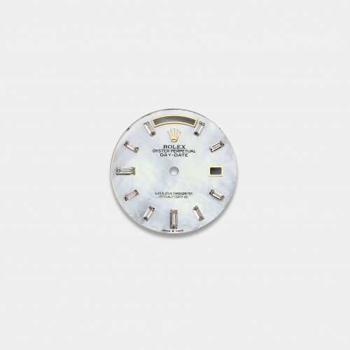 롤렉스 데이데이트 40mm 커스텀다이얼 자개(MOP) 다이얼 옐로골드용 바게뜨 다이아 인덱스