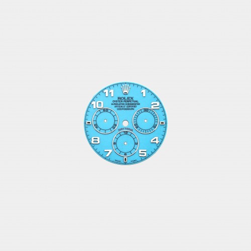 롤렉스 데이토나 커스텀다이얼 터키석(Turquoise) 다이얼 화이트골드용 아라빅 인덱스