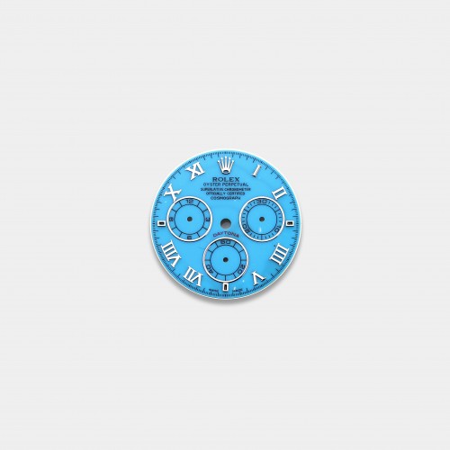 롤렉스 데이토나 커스텀다이얼 터키석(Turquoise) 다이얼 화이트골드용 로만 인덱스(데이토나비치에디션)