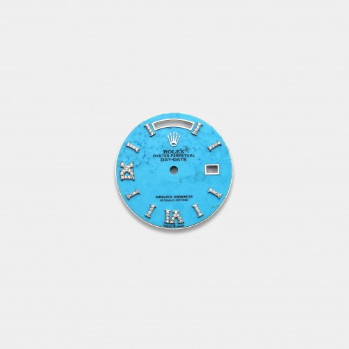 롤렉스 데이데이트 36mm 커스텀다이얼 청색 옥(Blue jadeite) 다이얼 화이트골드용 로만 다이아 인덱스