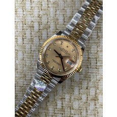 QP공장 롤렉스 데이저스트 36미리 최신형 옐로우 골드 콤비 샴페인 골드 텐포인트