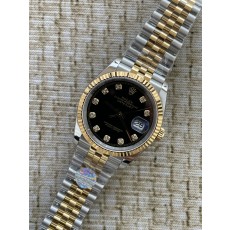 QP공장 롤렉스 데이저스트 36미리 최신형 옐로우 골드 콤비 블랙 텐포인트