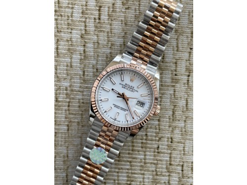 QP공장 롤렉스 데이저스트 36미리 최신형 로즈골드 콤비 화이트 바인덱스