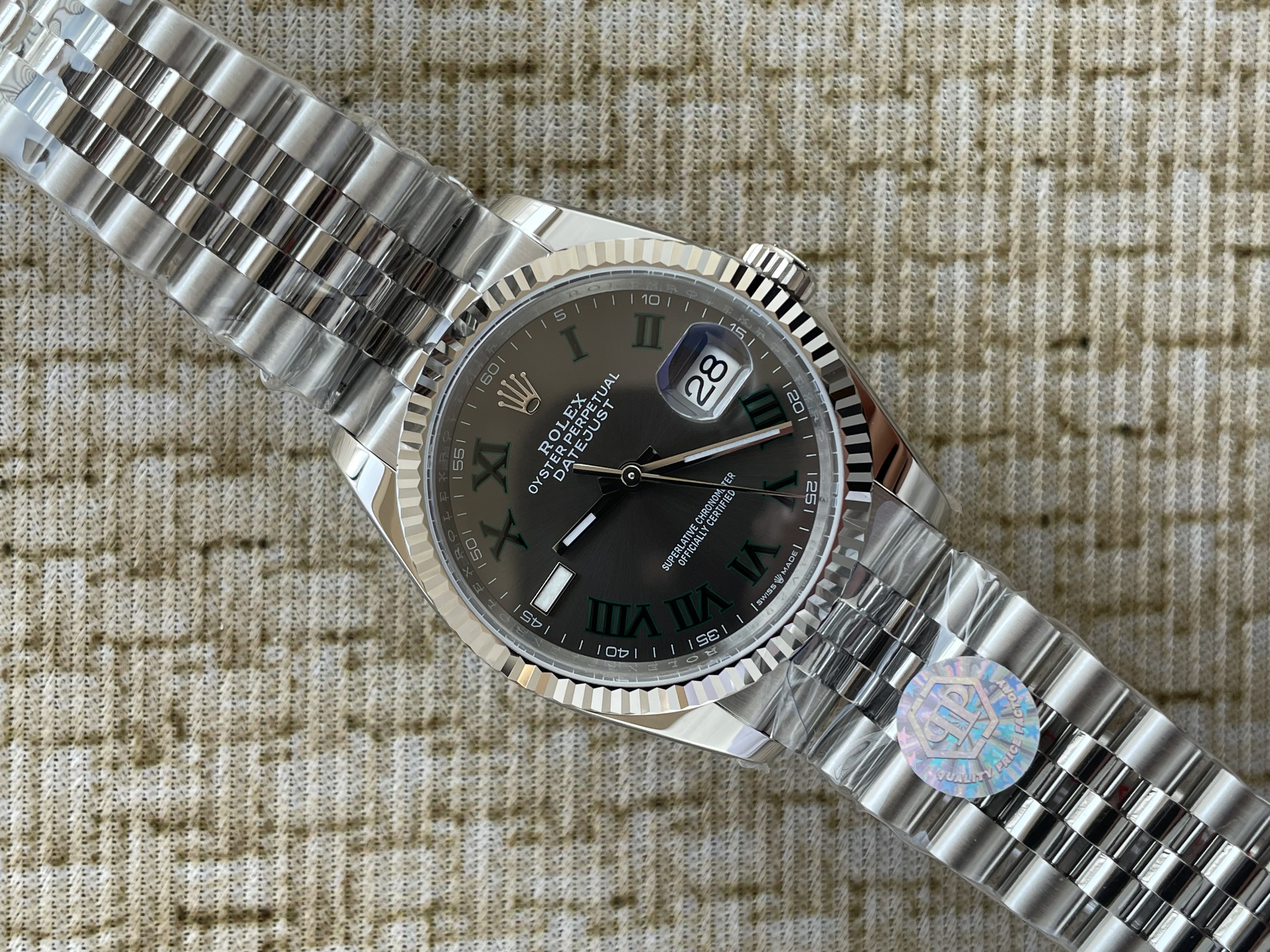 QP공장 롤렉스 데이저스트 36미리 최신형 그레이 윔블던