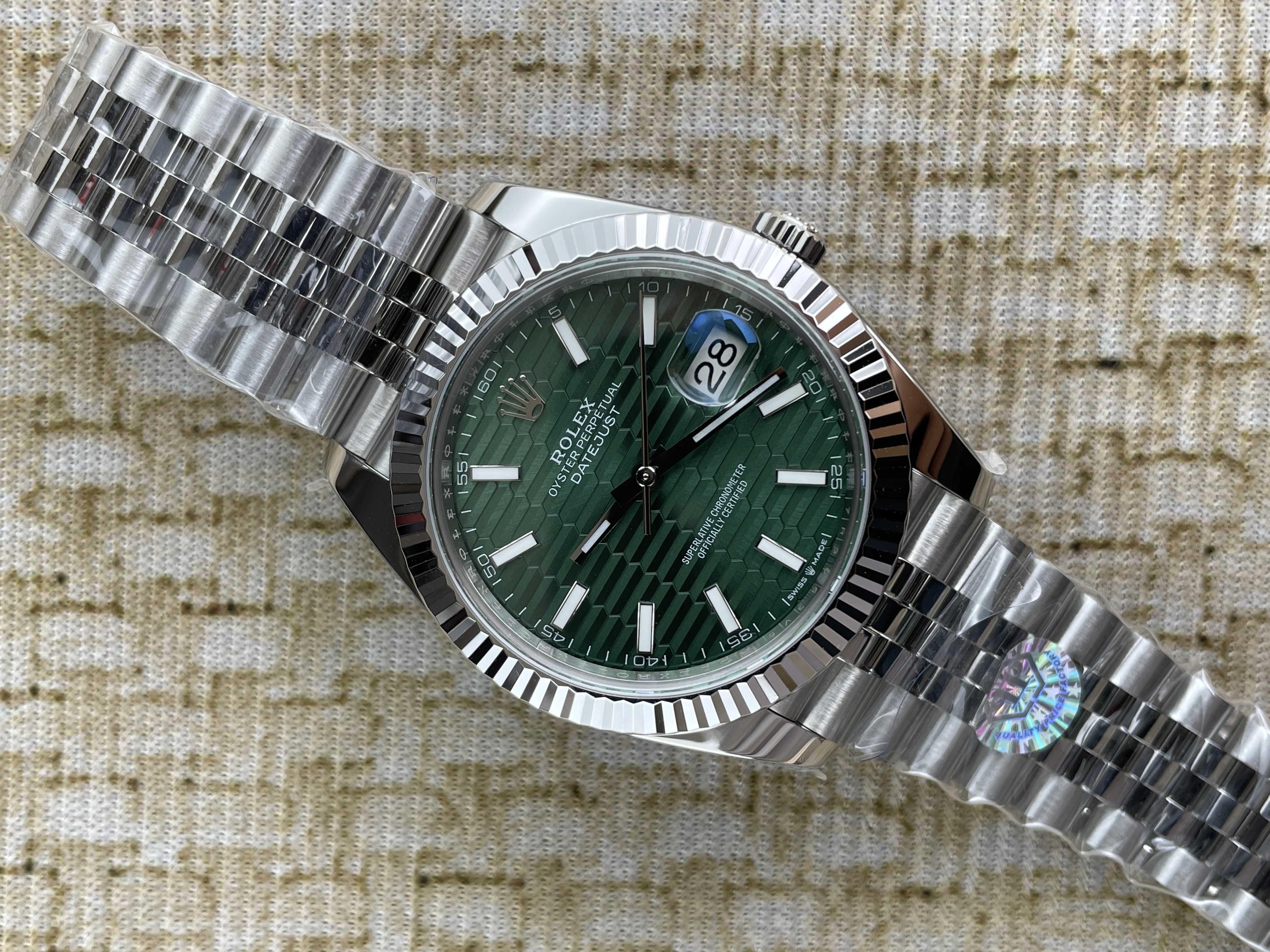 QP공장 롤렉스 데이저스트 126334 41미리 플로트디 모티프 그린바