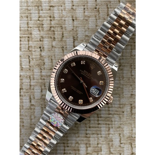 QP공장 롤렉스 데이저스트 126331 41미리 로즈골드 콤비 초코다이얼 다이아몬드 인덱스