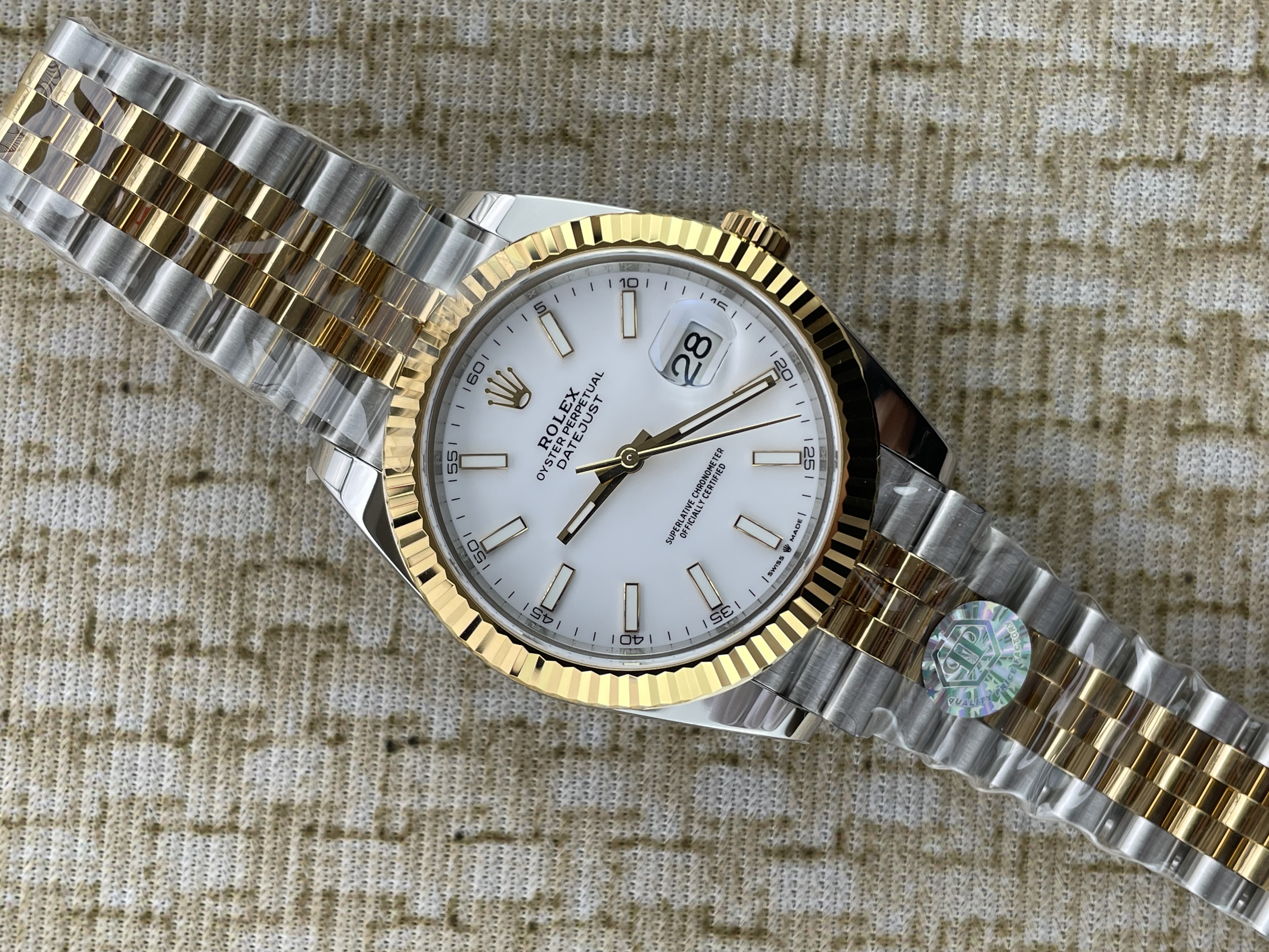 QP공장 롤렉스 데이저스트 126333 41미리 옐로우 골드 콤비 화이트