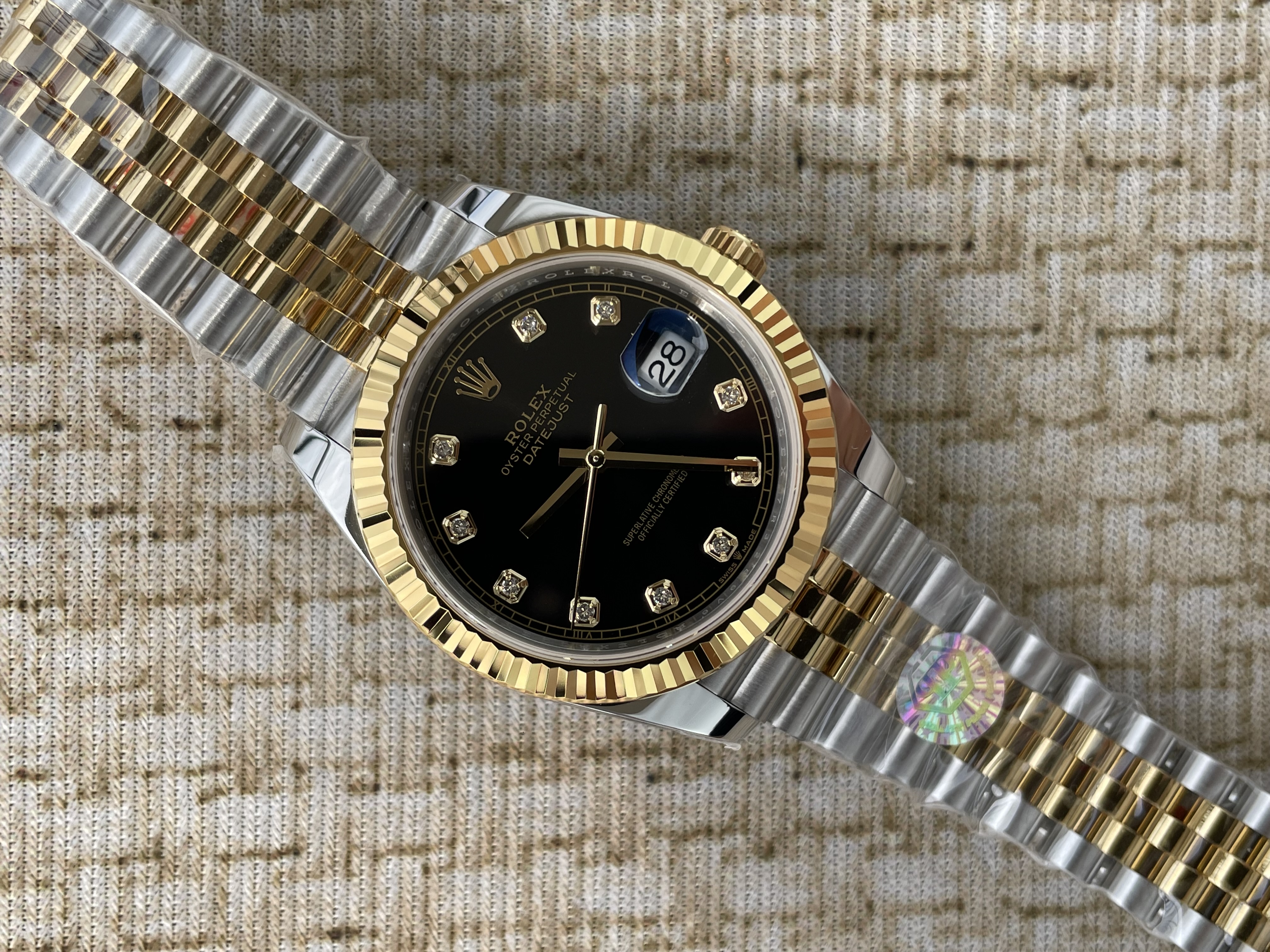 QP공장 롤렉스 데이저스트 126333 41미리 옐로우 골드 콤비 블랙 다이아