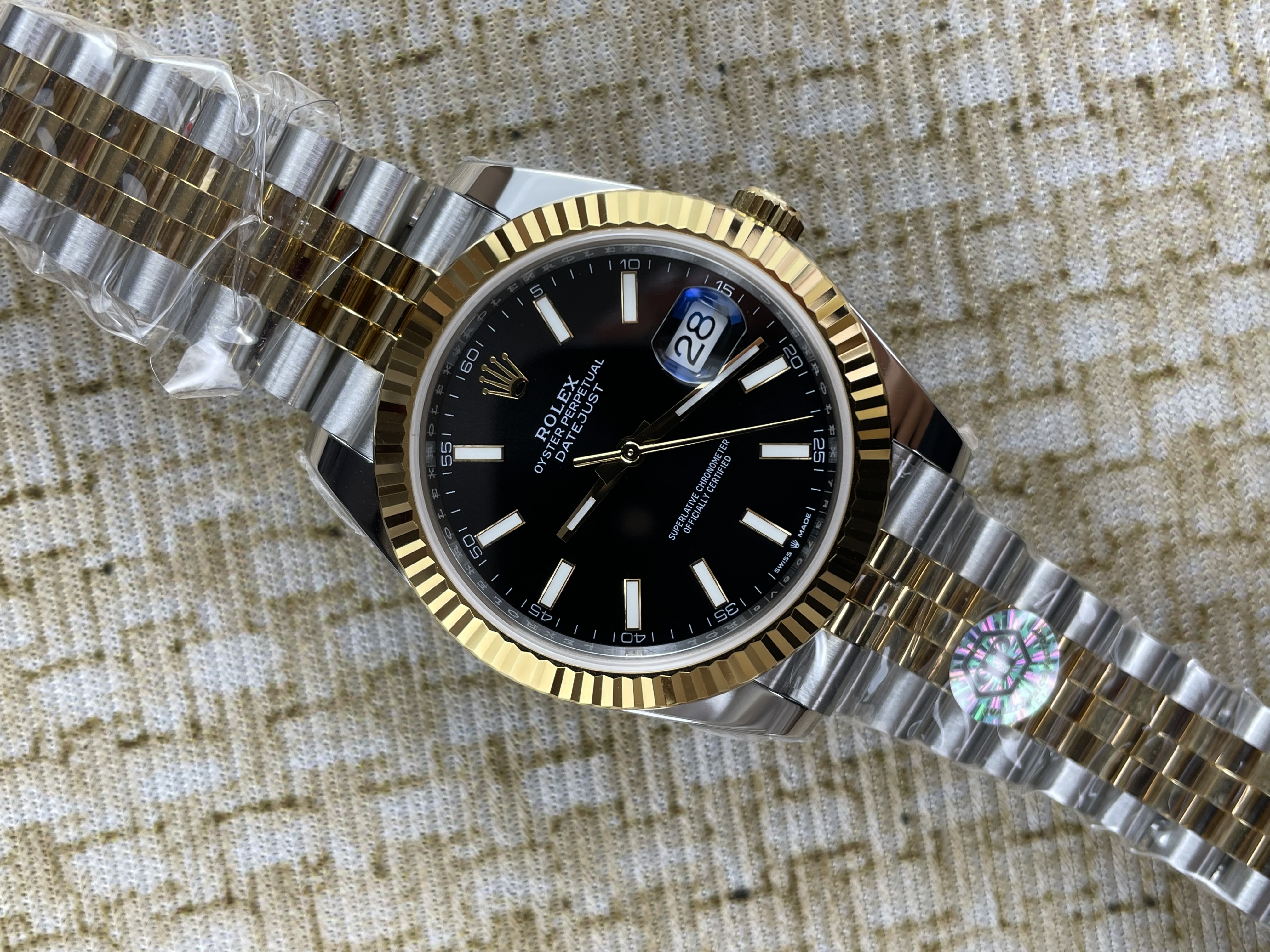 QP공장 롤렉스 데이저스트 126333 41미리 옐로우 골드 콤비 블랙바