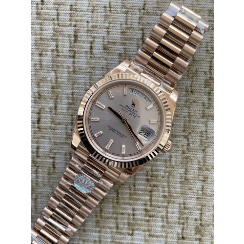 QP공장 롤렉스 데이데이트40 로즈골드 텅스텐 로골바게트다이얼 스틸브레이슬릿 208~211g로