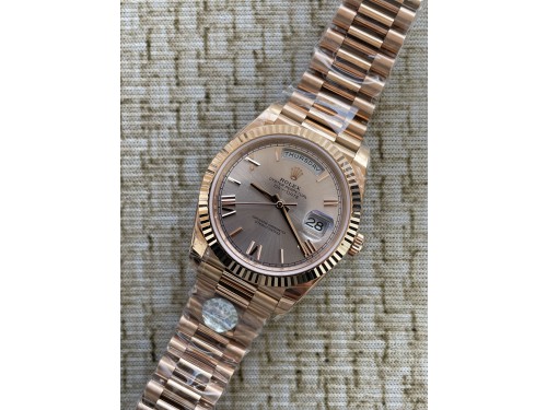 QP공장 롤렉스 데이데이트40 로즈골드 텅스텐 로골로만다이얼 