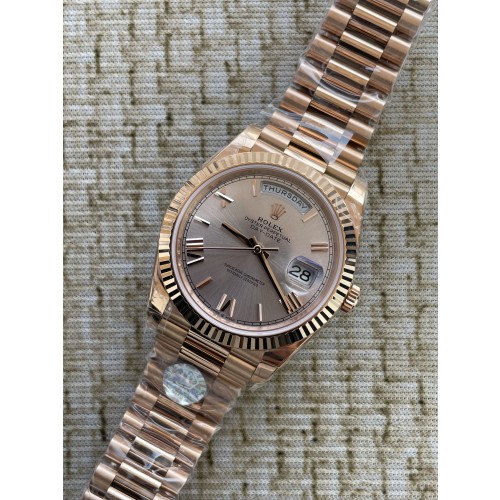 QP공장 롤렉스 데이데이트40 로즈골드 텅스텐 로골로만다이얼 