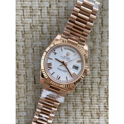 QP공장 롤렉스 데이데이트40 로즈골드 텅스텐 화이트로만다이얼 