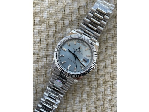 QP공장 롤렉스 데이데이트40 텅스텐 아이스블루바게트다이얼 