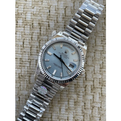 QP공장 롤렉스 데이데이트40 텅스텐 아이스블루바게트다이얼 