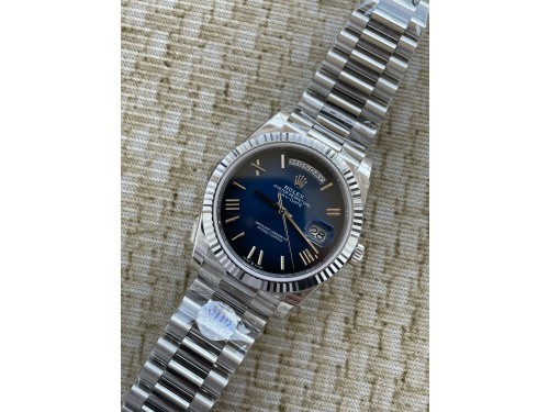 QP공장 롤렉스 데이데이트40 텅스텐 블루옴브레로만다이얼 