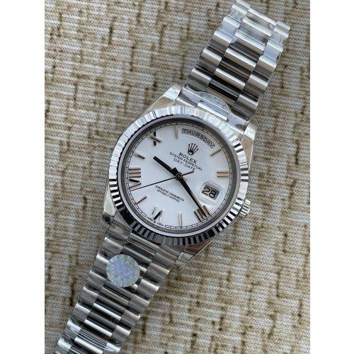 QP공장 롤렉스 데이데이트40 텅스텐 화이트로만다이얼