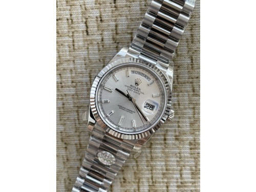QP공장 롤렉스 데이데이트40 텅스텐 실버바게트다이얼